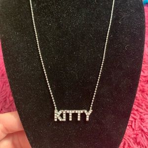 “ Kitty” rhinestone necklace